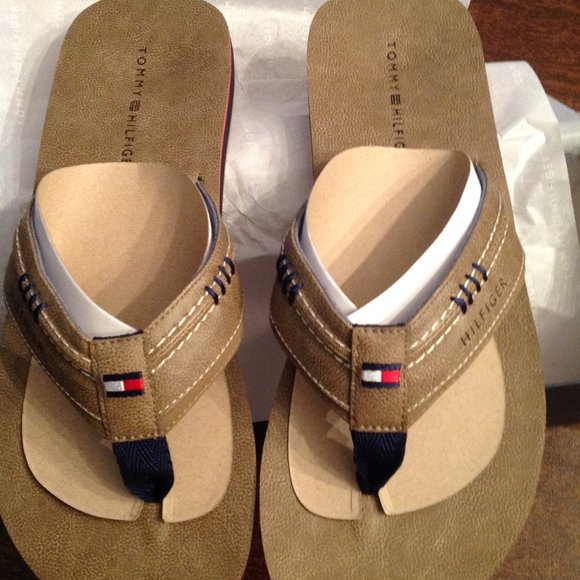 Tommy Hilfiger Men\'s Destino Taupe Flip Flop Sandals - 12M - New in  Box main image 7